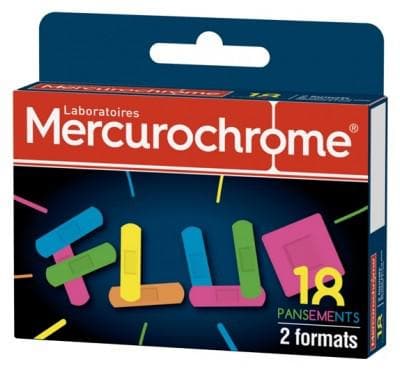 Mercurochrome - Fluo Plasters 2 Sizes 18 Plasters