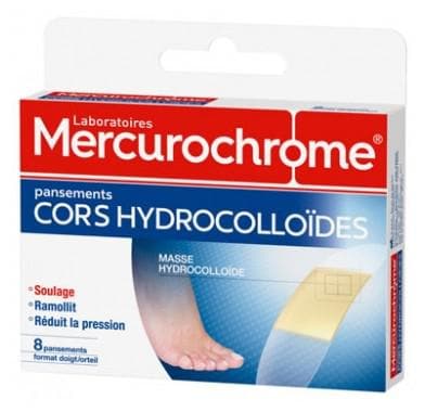 Mercurochrome - Hydrocolloid Corns Plasters 8 Plasters