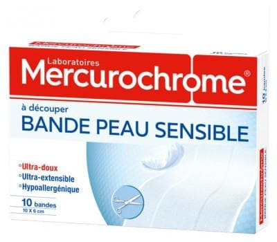 Mercurochrome - Strip to Cut Sensitive Skin 10 Strips