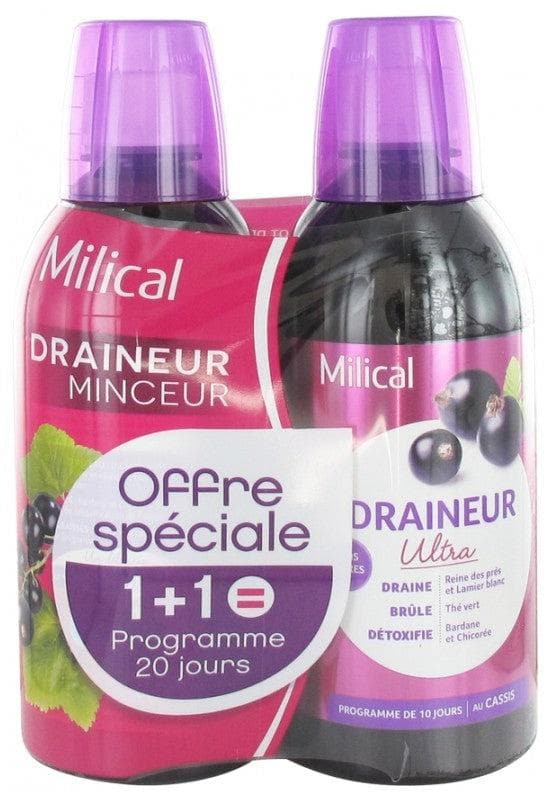 Milical Draining Ultra Slimness 2 x 500ml Flavour: Blackcurrant
