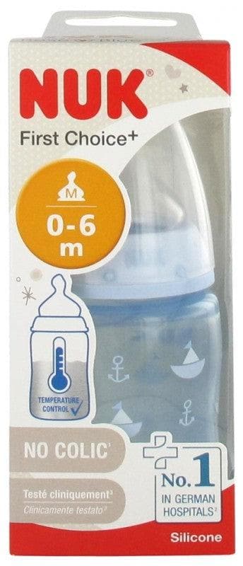 Nuk First Choice + Baby Bottle Temperature Control Baby Rose & Blue 150ml 0-6 Months Model: Pink Rabbit