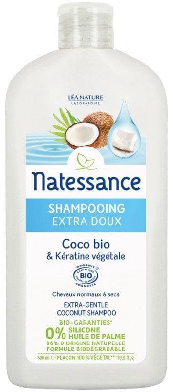 Natessance Organic Extra-Gentle Coconut and Vegetable Keratin Shampoo 500ml