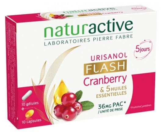 Naturactive Urisanol Cranberry Flash 10 Capsules + 10 Gel-Caps