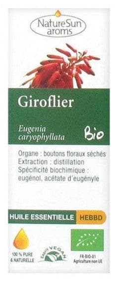 NatureSun Aroms Organic Essential Oil Clove (Eugenia Caryophyllata) 10ml