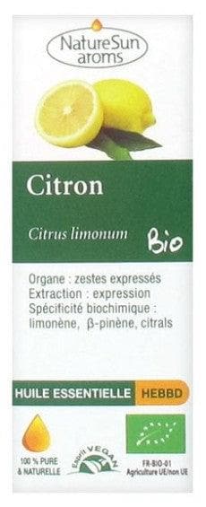 NatureSun Aroms Organic Essential Oil Lemon (Citrus Limonum) 10ml