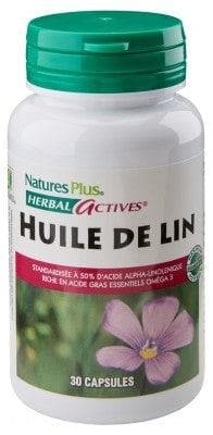 Natures Plus - Herbal Actives Linseed Oil 30 Capsules