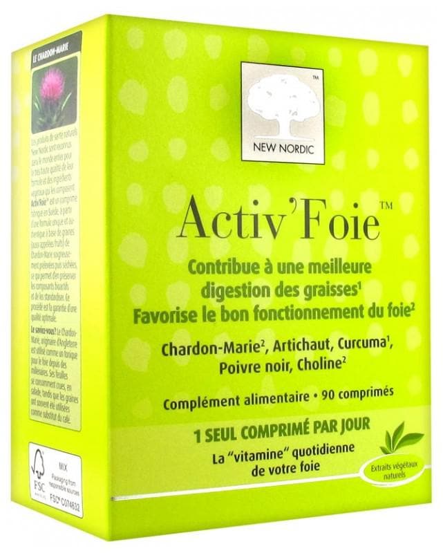 New Nordic Activ'Foie 90 Tablets