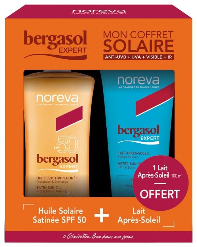 Noreva Bergasol Expert Satin Sun Oil SPF50 150ml + After-Sun Milk 100ml Free