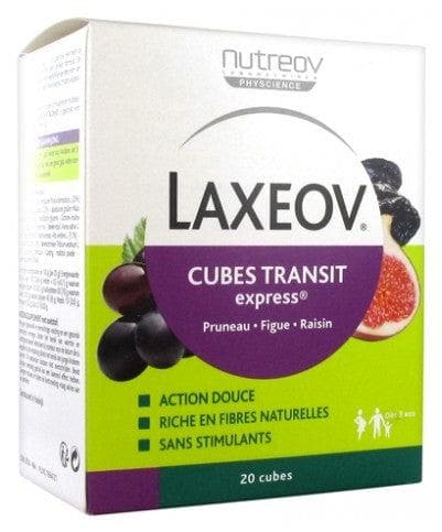 Nutreov Laxeov Transit Squares 20 Squares Taste: Prune Fig Grape