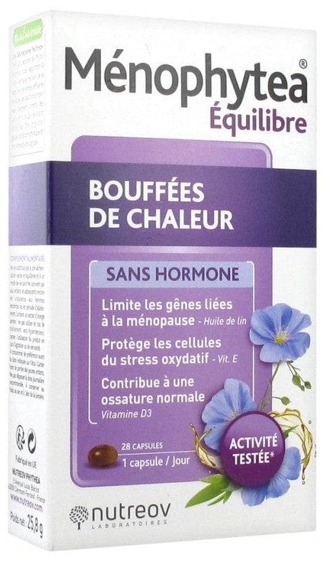 Nutreov Ménophytea Hot Flashes Without Hormone 28 Gel-Caps