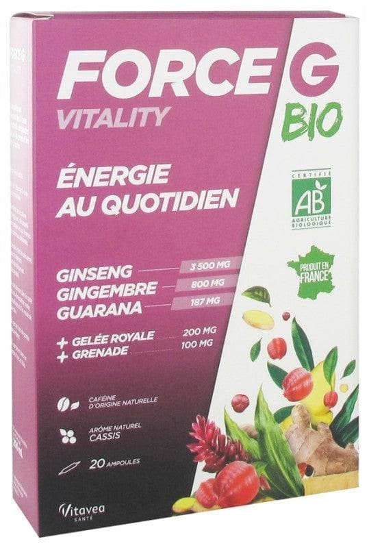 Nutrisanté Force G Organic Vitality Daily Energy 20 Phials
