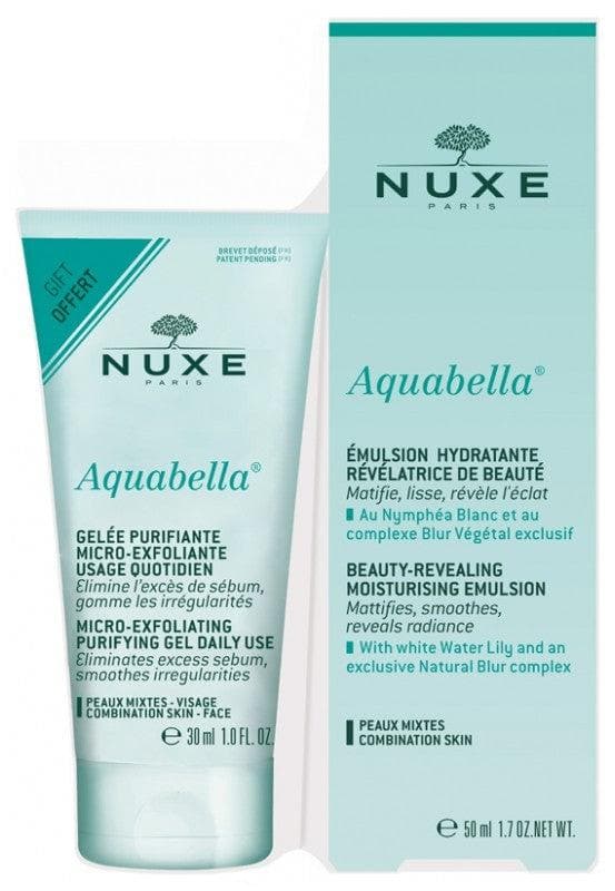 Nuxe Aquabella Beauty Revealing Moisturizing Emulsion 50ml + Purifying Micro-Exfoliating Jelly 30ml Offered