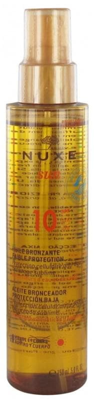 Nuxe Sun Tanning Oil for Face and Body Low Protection SPF10 150ml