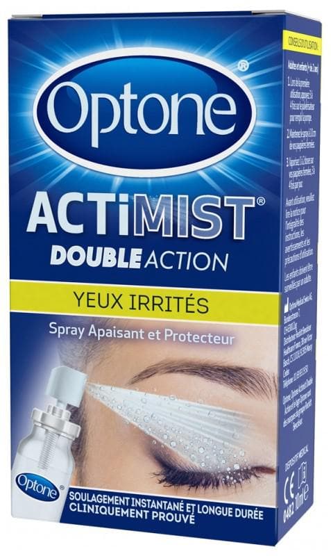Optone ActiMist 2 in 1 Eye Spray Tired Eyes and Discomfort 10ml