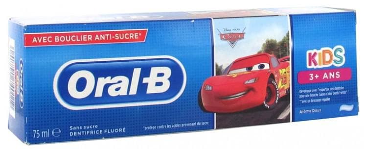 Oral-B Kids Fluoride Toothpaste Sugar Free 3 Years Old and + 75ml Version: Cars
