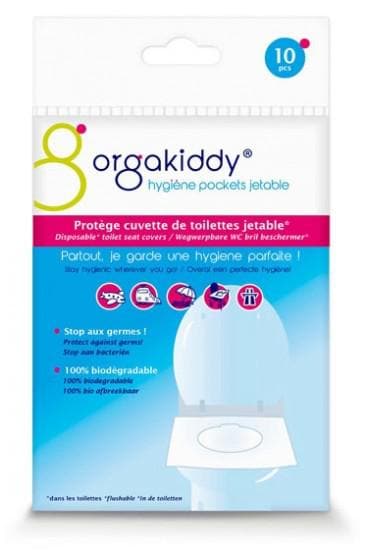 Orgakiddy Disposable Toilet Seat Covers 10 Individually Wrapped
