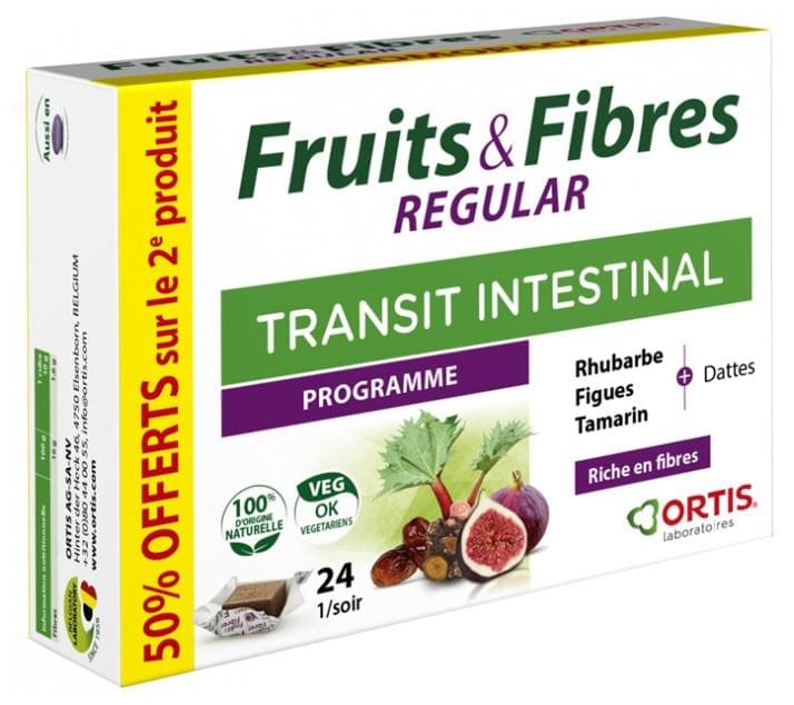 Ortis Fruits & Fibres Regular 2 x 24 Squares to Chew