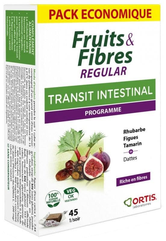 Ortis Fruits & Fibres Regular 45 Squares to Chew