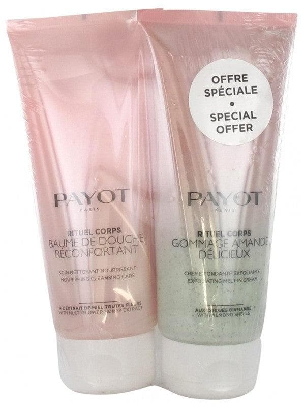 Payot Delicious Almond Body Scrub 200ml + Comforting Shower Balm 200ml Free