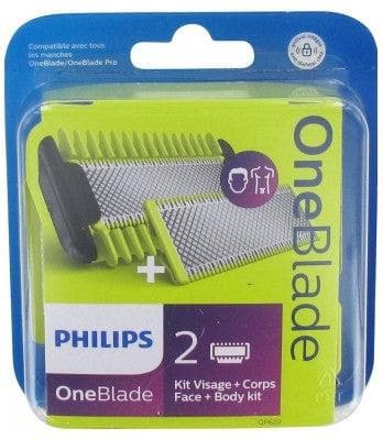 Philips - OneBlade QP620/50 Face + Body Kit 2 Blades