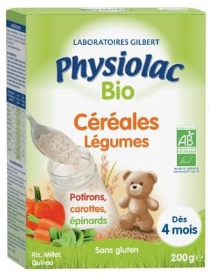Physiolac - Organic Cereals Vegetables From 4 Months 200g