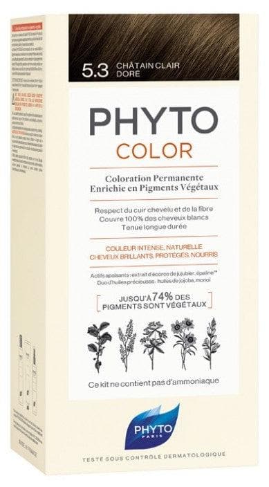Phyto Color Permanent Color Hair Colour: 5.3 Golden Light Chestnut