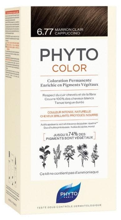 Phyto Color Permanent Color Hair Colour: 6.77 Cappuccino Light Brown
