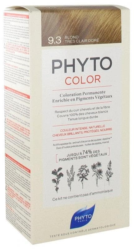 Phyto Color Permanent Color Hair Colour: 9.3 Golden Very Light Blond