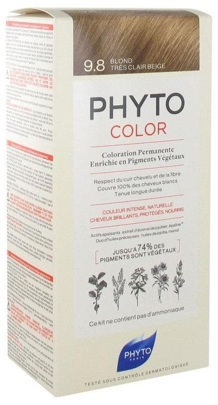 Phyto Color Permanent Color Hair Colour: 9.8 Very Fair Beige Blond