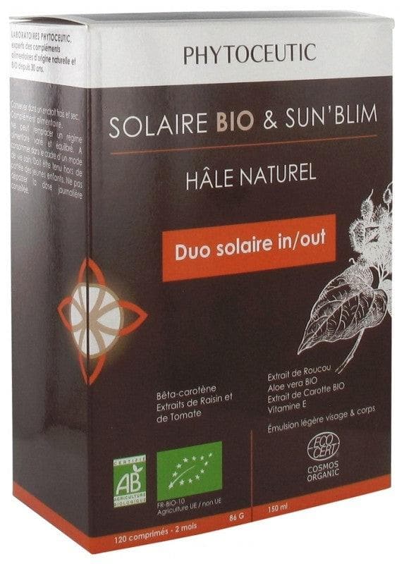 Phytoceutic Organic Solar 120 Tablets + Sun'Blim Light Face and Body E