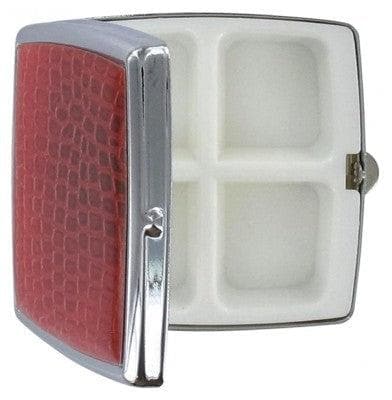 Plic - Care Square Pocket Pill Box - Model: Red Croco