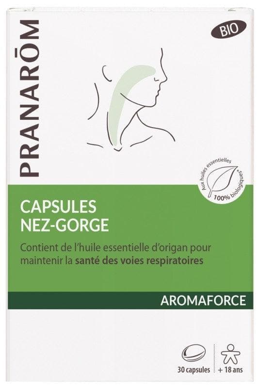 Pranarôm Aromaforce Organic Nose-Throat Capsules 30 Capsules