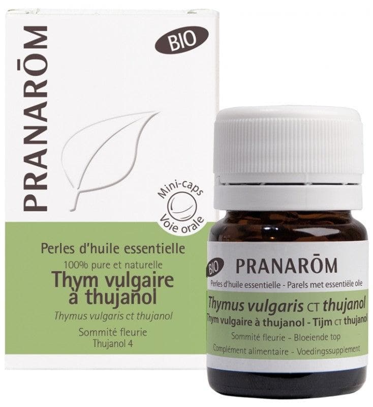 Pranarôm Organic Pearls of Essential Oil Common Thyme with Thujanol (Thymus vulgaris ct thujanol) 60 Pearls