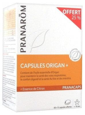 Pranarôm - Pranacaps Origan+ Organic 60 Gel-Caps + 15 Free