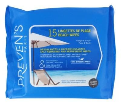 Preven's - Beach Wipes 15 Wipes