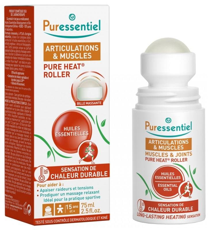 Puressentiel Joints & Muscles Pure Heat Roller with Essential Oils 75ml
