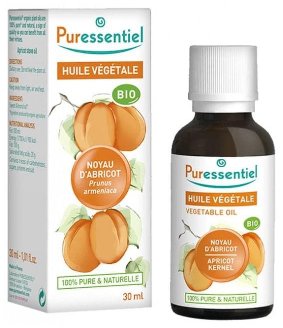 Puressentiel Organic Apricot Kernel Vegetable Oil (Prunus armeniaca) 30ml