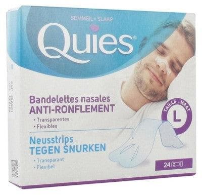 Quies - Anti-Snoring 24 Nasal Strips - Size: L