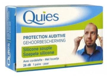 Quies Supple Silicon Ear Plugs with Small Rope 1 Pair