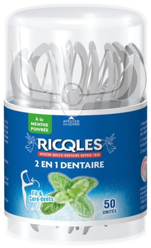 Ricqlès 2-in-1 Dental Floss & Toothpicks 50 Units
