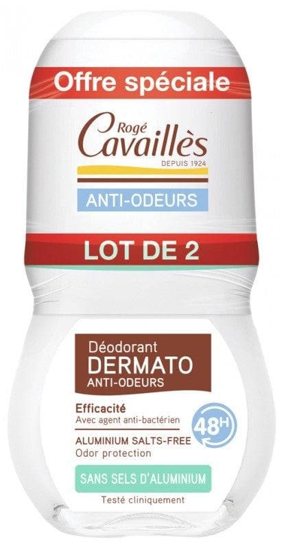 Rogé Cavaillès Dermato Deodorant Anti-Odors 48H Roll On 2 x 50ml