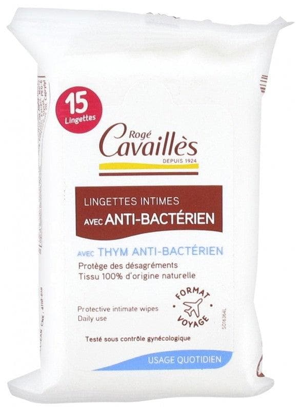 Rogé Cavaillès Intimate Wipes with Antibacterial Agent 15 Wipes