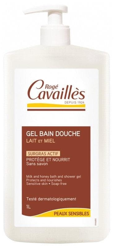 Rogé Cavaillès Surgras Bath and Shower Fragranced Gel 1L Fragrance: Milk and Honey