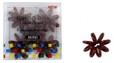 Rolling Hills - 5 Traceless Hair Elastics Mini - Colour: Brown