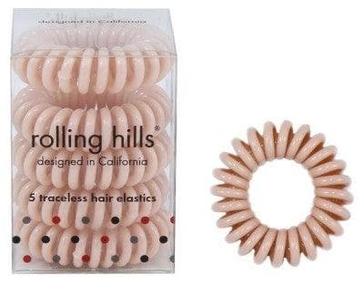Rolling Hills - 5 Traceless Hair Rings - Colour: Beige