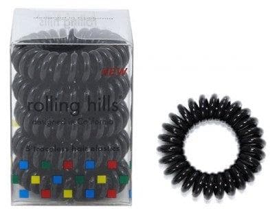 Rolling Hills - 5 Traceless Hair Rings - Colour: Black