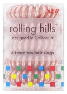 Rolling Hills - 5 Traceless Hair Rings - Colour: Bronze