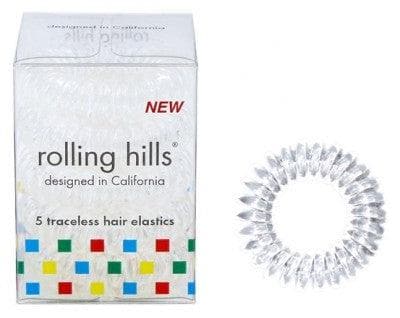Rolling Hills - 5 Traceless Hair Rings - Colour: Transparent