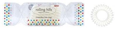 Rolling Hills - 5 Traceless Hair Rings Cracker - Colour: White