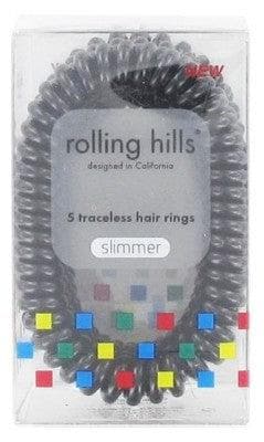 Rolling Hills - 5 Traceless Hair Rings Slimmer - Colour: Black